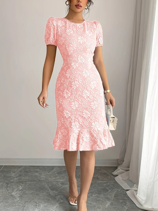 Women's Floral Puff Sleeve Dress