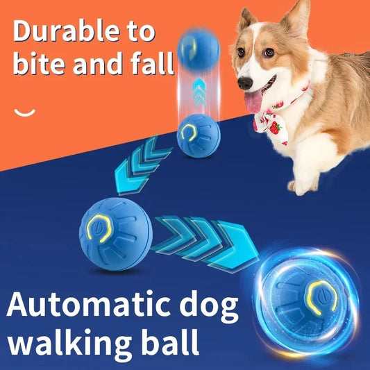 USB Rechargeable Interactive Moving Ball – Smart Pet Toy for Dogs & Cats