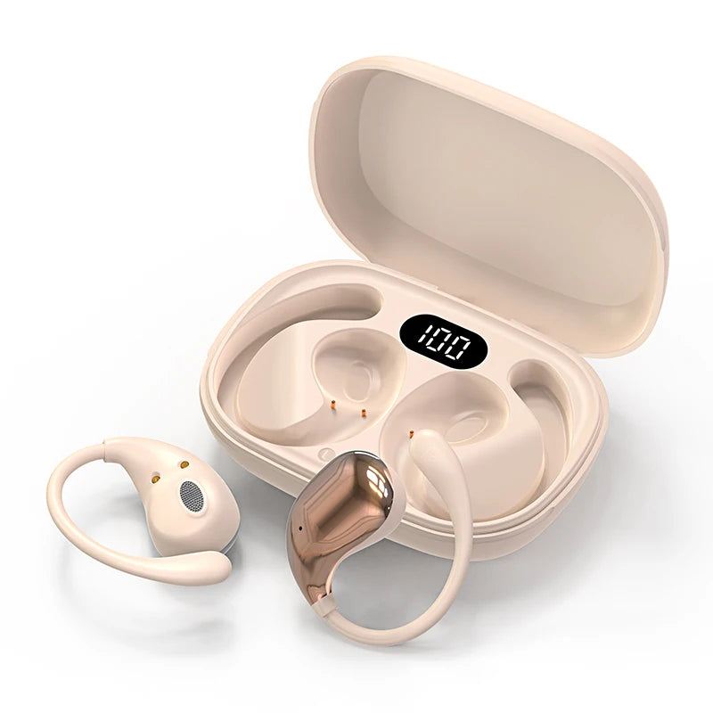 Bluetooth 5.4 TWS Ear Hook Earphones – HiFi, Waterproof, Touch Control