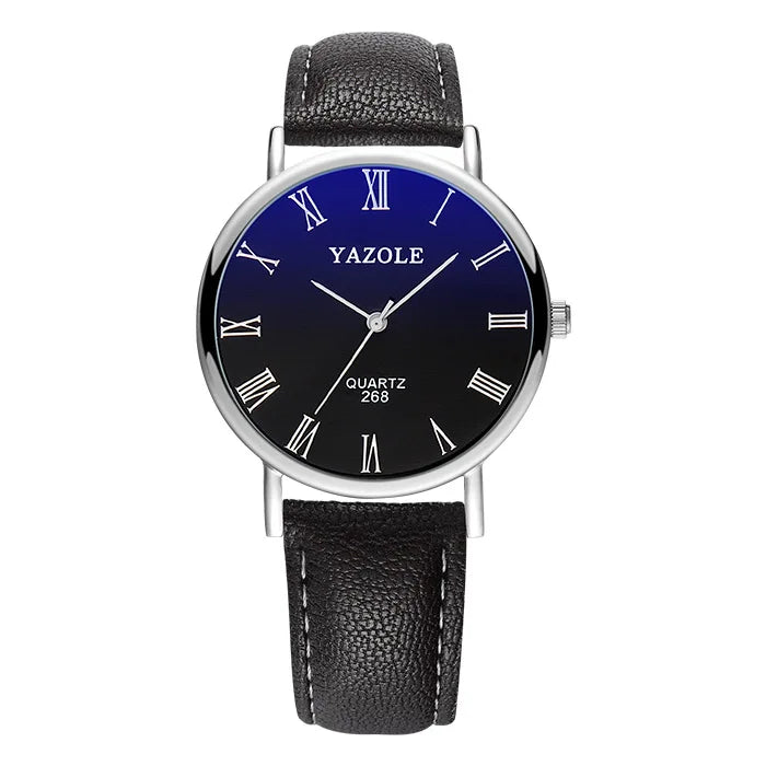 Men’s Quartz Watch Top Brand Fashion Casual Leather Strap Business Wristwatch Reloj Hombre Kol Saati