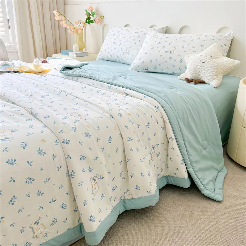 2025 Cotton Summer Quilt – Lightweight, Skin-Friendly, Ultra-Soft Printed Comforter/Blanket