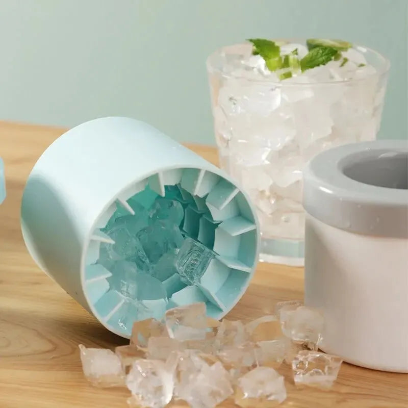 Silicone Round Ice Cube Mold – DIY Ice Maker Bucket for Summer & Barware