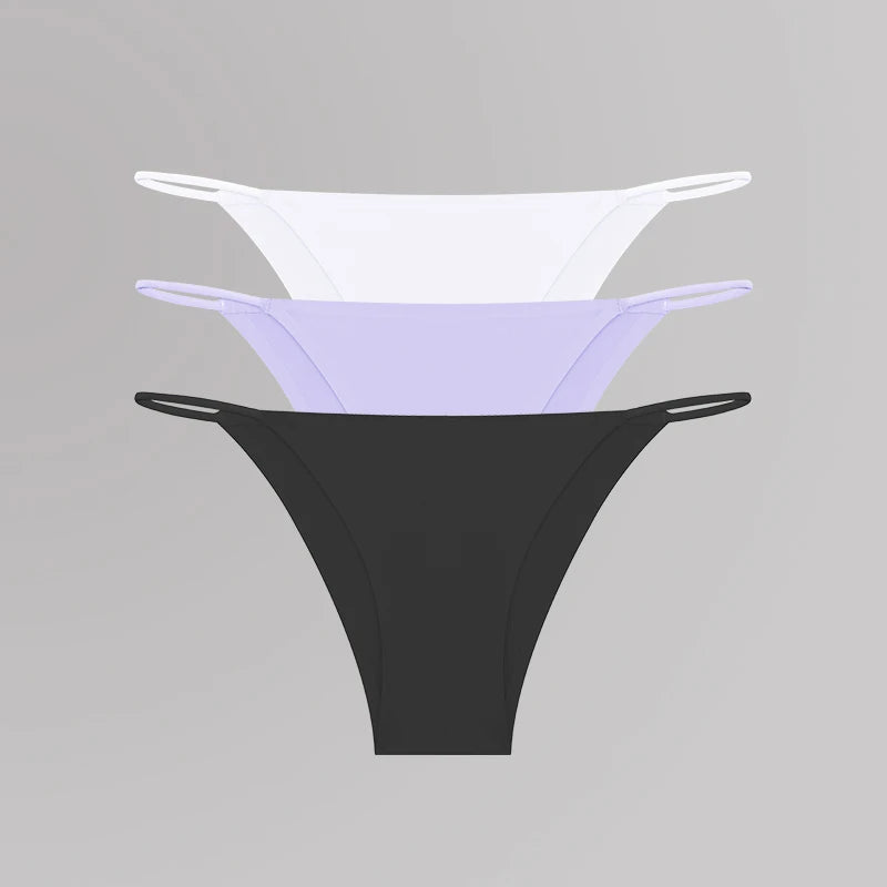 Women's Seamless T-Back Panties – Breathable, Low-Waist, Sexy & Comfy Lingerie