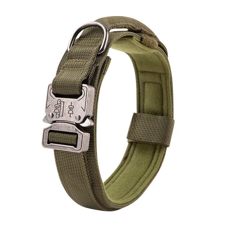 Durable Tactical Nylon Dog Collar – Adjustable for Medium & Large Dogs