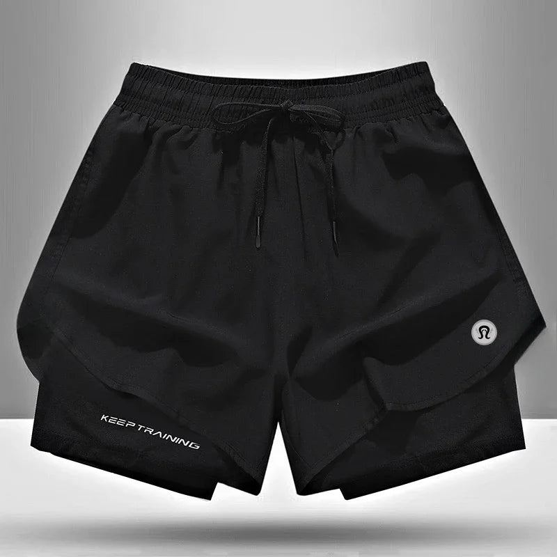 Quick-Dry Ice Silk Sports Shorts — Summer Yoga & Training for Men & Women