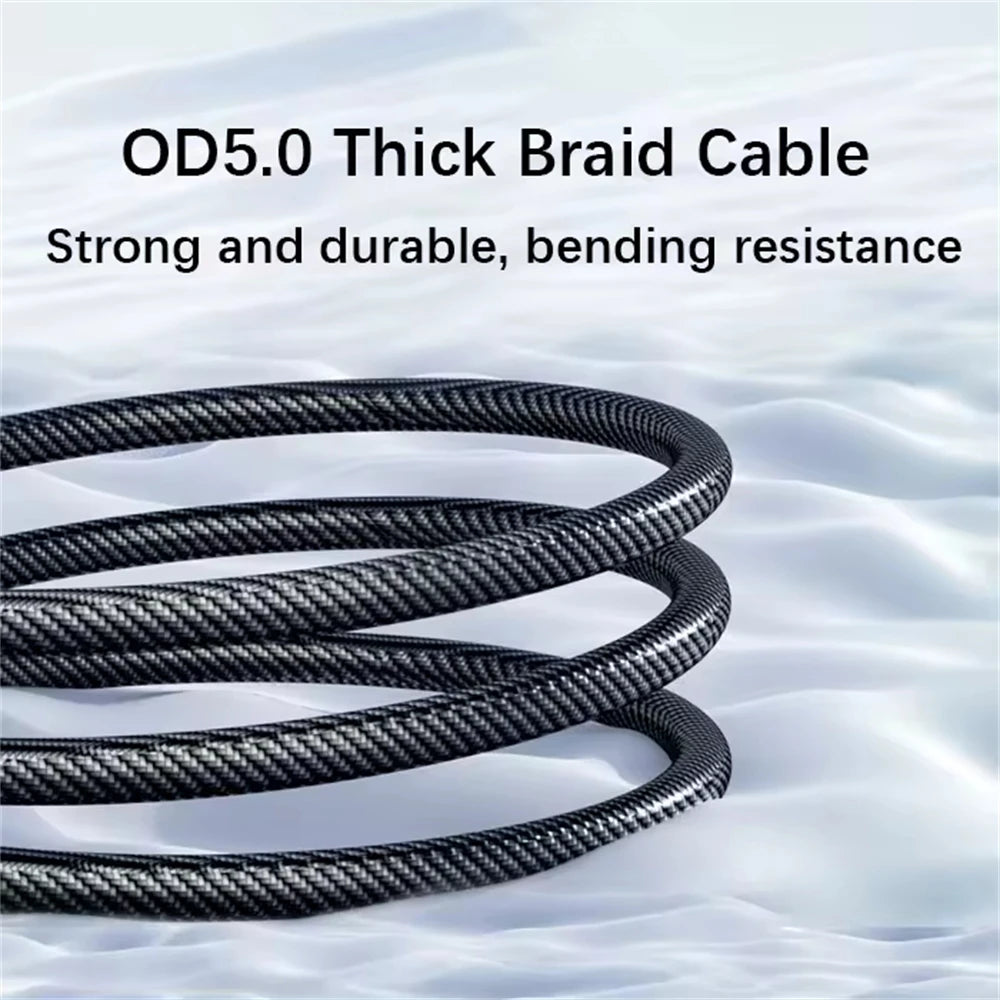 NNBILI 120W Type-C to Type-C Super Fast Charging Cable with LED Display — USB to Type-C Data Cord for Huawei, OPPO, Vivo