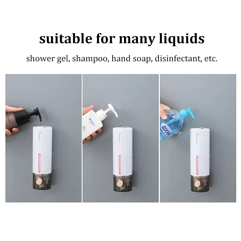 Wall-Mounted Soap & Shampoo Dispenser — Non-Porous ABS Shower Gel Box for Home & Hotel Bathrooms
