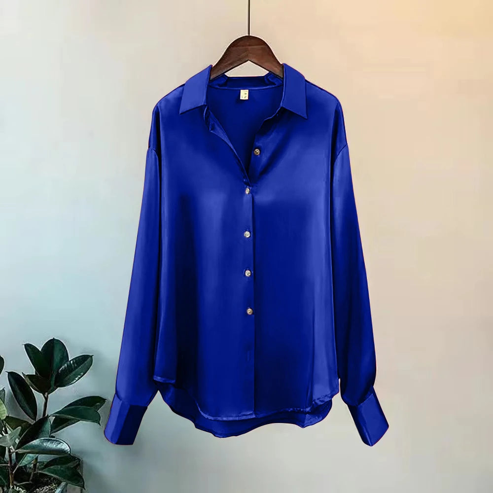 2025 Spring Satin Long Sleeve– Elegant, Sweet & Casual