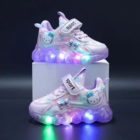 Cute Hello Kitty LED Sneakers – Anti-Slip Toddler & Kids' Shoes