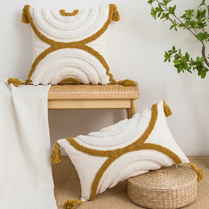 Cotton Embroidered Pillow Cover – Sofa/Home Decor