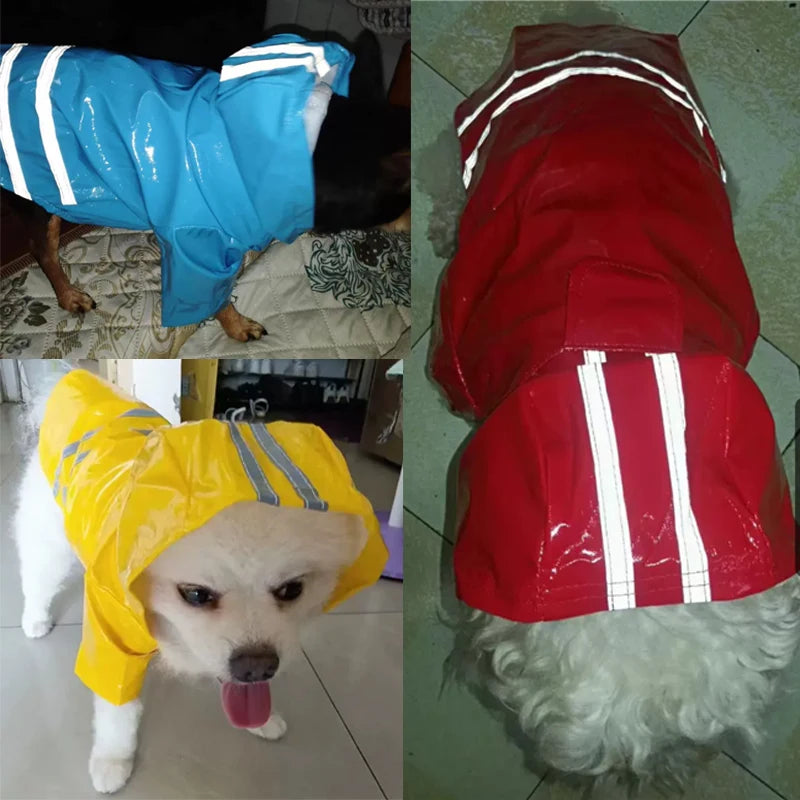 Waterproof Reflective Dog Raincoat – Poncho for Small & Medium Dogs
