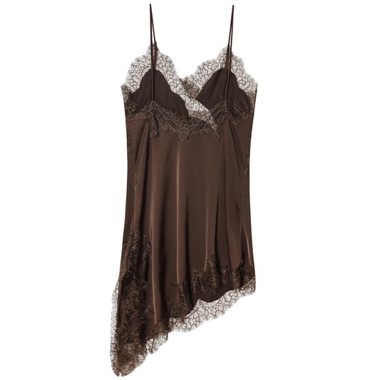 HXAO Women’s Lace Asymmetric Slip Dress – Summer 2025 Sexy Mini