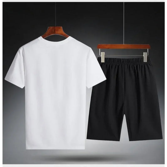 Men’s Summer Look Set – Loose T-Shirt & Shorts for Fitness, Sleep & Lounge