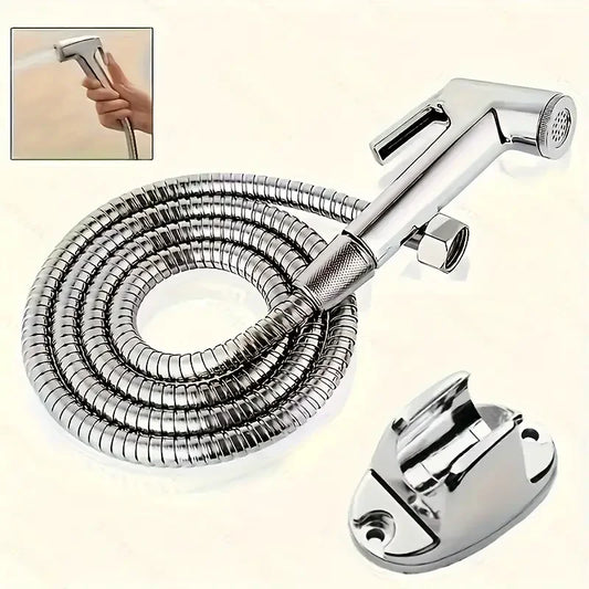 Handheld Toilet Spray Gun — 1-Piece Bathroom Flusher Set