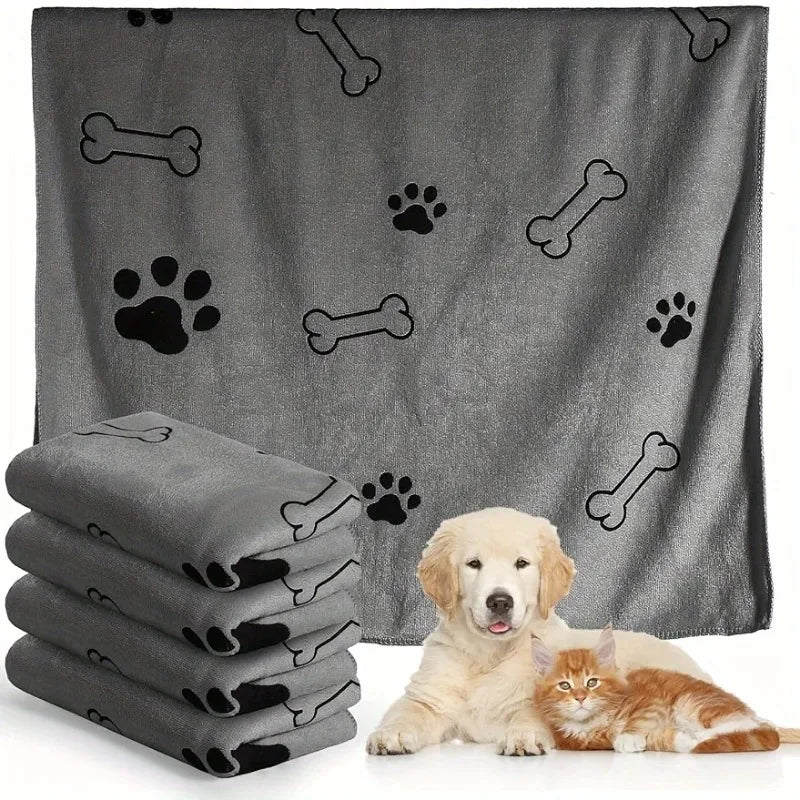 Quick-Dry Microfiber Pet Towel – Absorbent Bath Towel for Dogs & Cats