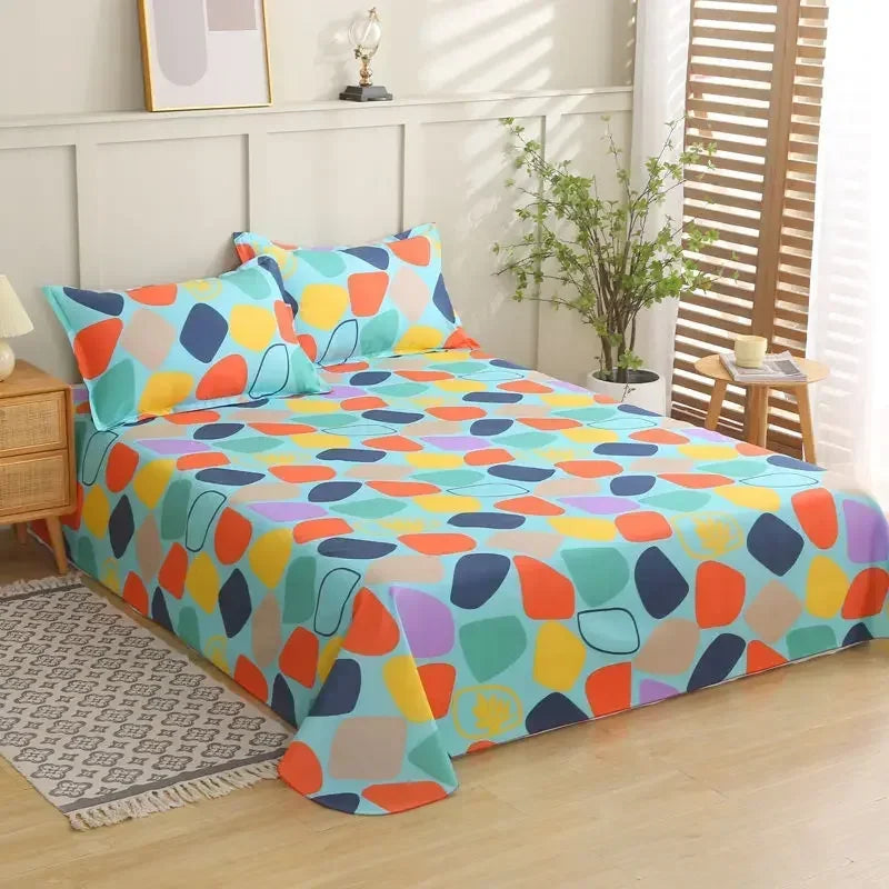 3-Piece Floral Bed Sheet Set – Double, Queen & King Sizes with Pillowcases