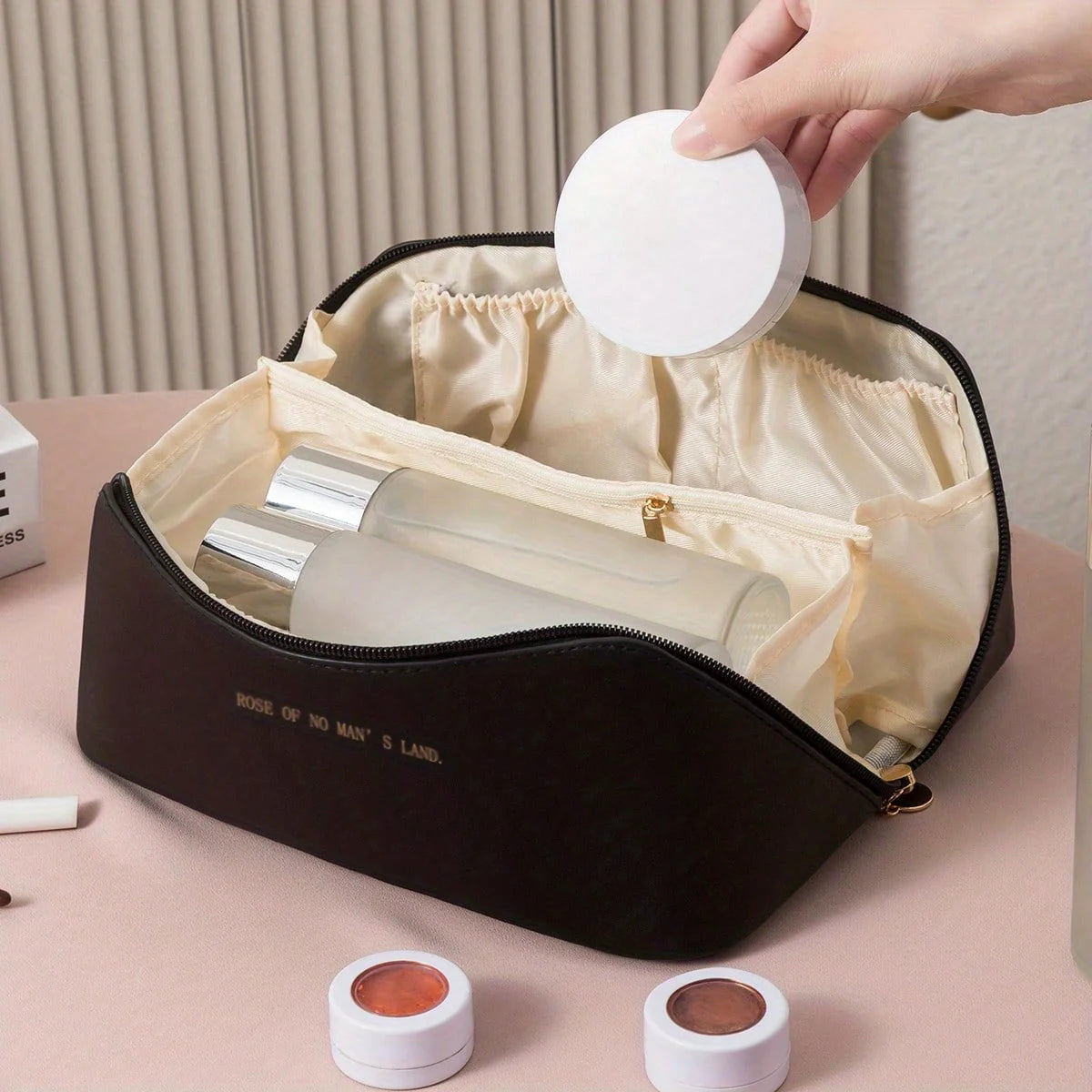 Makeup Organizer Toiletry Kit Bag — Luxury Cosmetic Storage Pouch & Travel Organizer Case for Women
