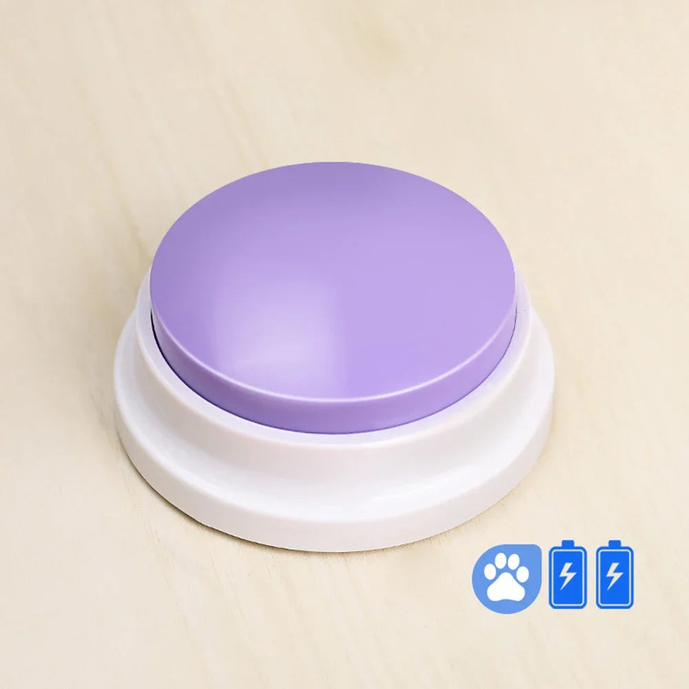 Pet Training Voice Button — Recordable Talking Buzzer Toy for Dogs & Interactive Communication
