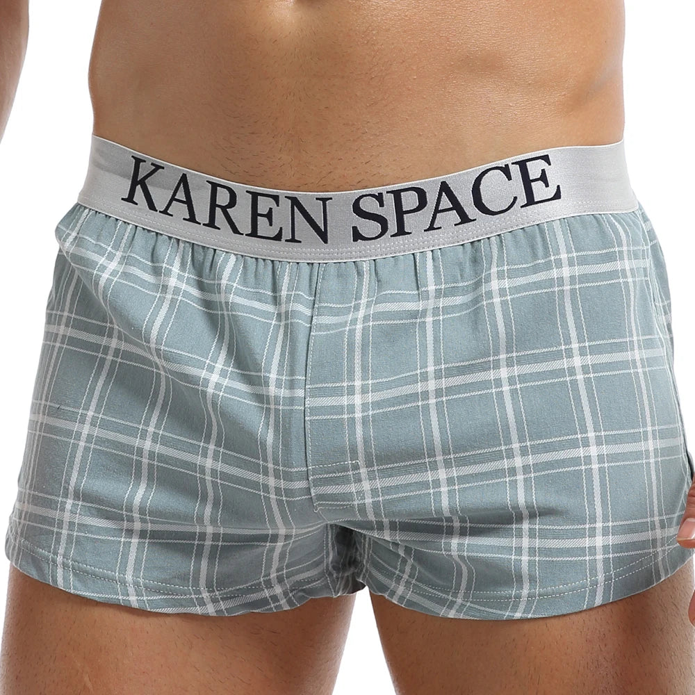 Men’s Plaid Boxer Shorts – Cotton Modal, Breathable & Comfortable Sleepwear
