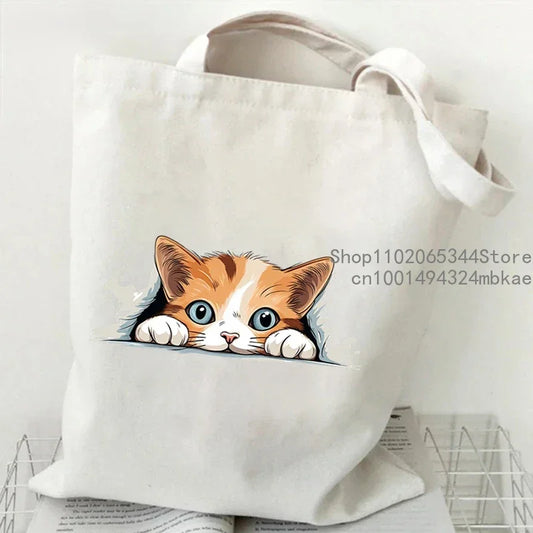 Women's 3D Cartoon Cat Shoulder Bag – Funny Kitten Tote, Trendy Y2K Handbag