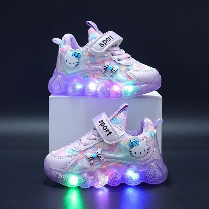 Cute Hello Kitty LED Sneakers – Anti-Slip Toddler & Kids' Shoes
