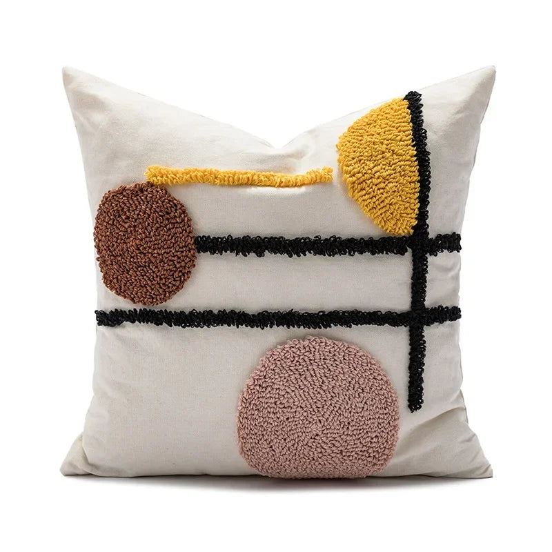 Cotton Embroidered Pillow Cover – Sofa/Home Decor