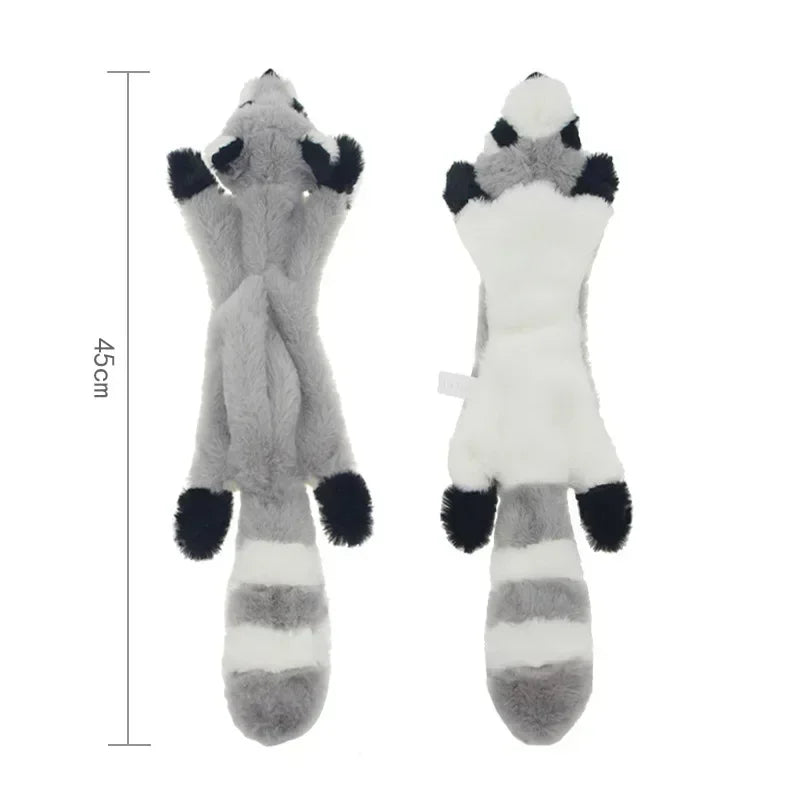 Squeaky Plush Animal Chew Toy for Dogs – Wolf, Rabbit, & Squirrel