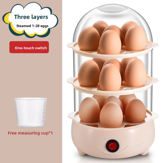 Portable Multi-Layer Egg Boiler – Auto Shut-Off Mini Egg Steamer