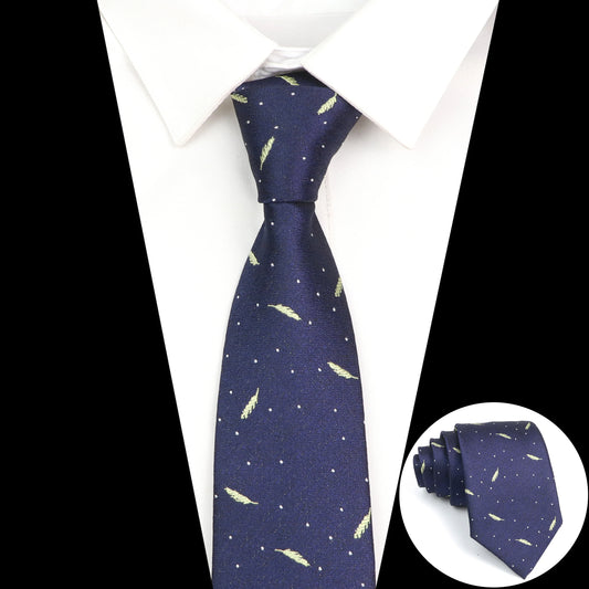 Men’s Jacquard Neck Ties 7cm – Floral & Stripe Design Necktie for Wedding, Party, Business & Daily Wear Gift