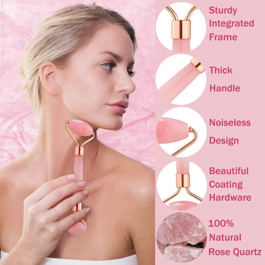 2Pcs Ice Face Roller & Gua Sha Set – Portable Facial Massage Tools for Lifting, Contouring, and Skincare Therapy