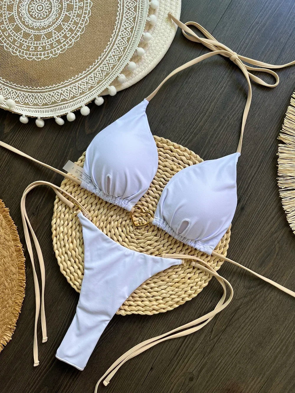 Women's Sexy Halter Triangle Bikini Set – Brazilian Two-Piece Swimwear