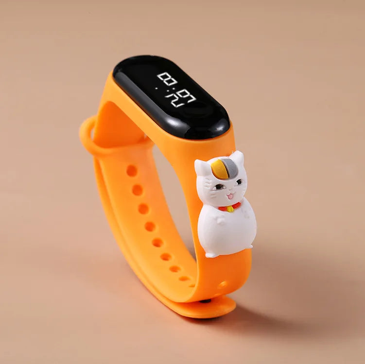 Kids' Fashion LED Watch – Mickey & Spiderman Design, Waterproof Sports Bracelet