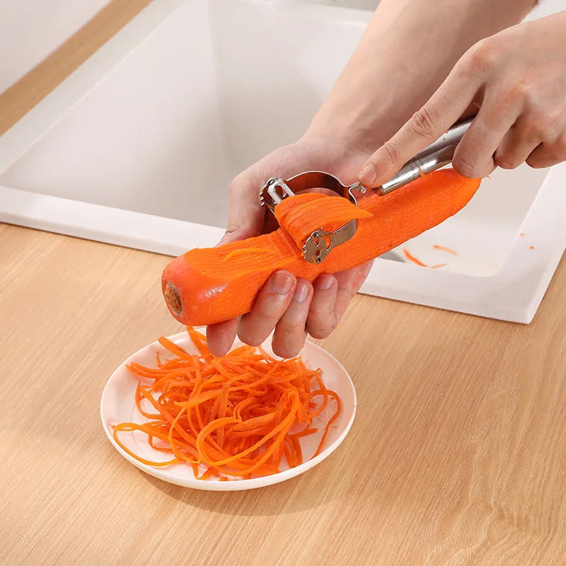 Stainless Steel Vegetable Peeler – High-Quality Julienne Grater for Potatoes, Cucumbers, Carrots, Fruits & More.
