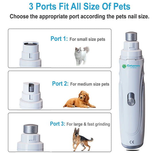 USB Rechargeable Quiet Electric Pet Nail Grinder & Trimmer