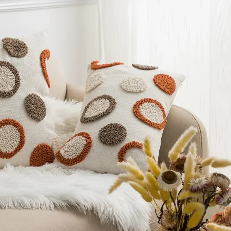 Cotton Embroidered Pillow Cover – Sofa/Home Decor