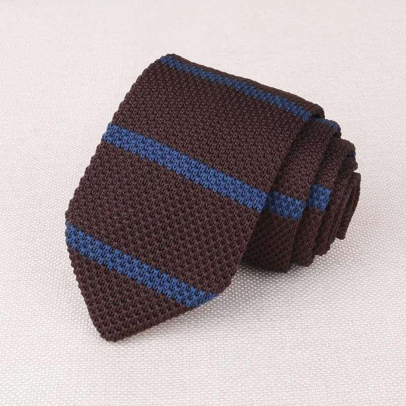 Fashion Knitted Ties for Men & Women – Casual Solid/Striped Narrow Necktie for Business, Wedding, and Daily Wear