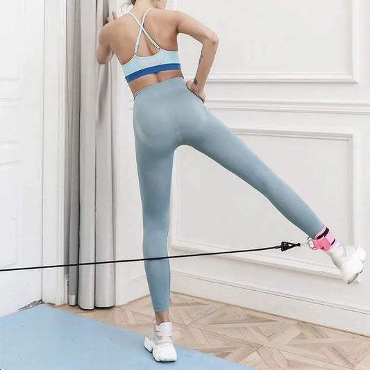 Adjustable Fitness Ankle Straps – D-Ring Support for Leg Workouts & Safety