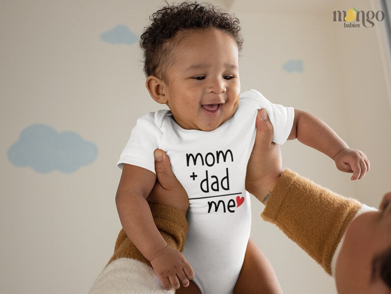 Baby Romper — Cotton, Short Sleeve, "I Love Mom & Dad" Print, Newborn Jumpsuit, Unisex Infant Clothes