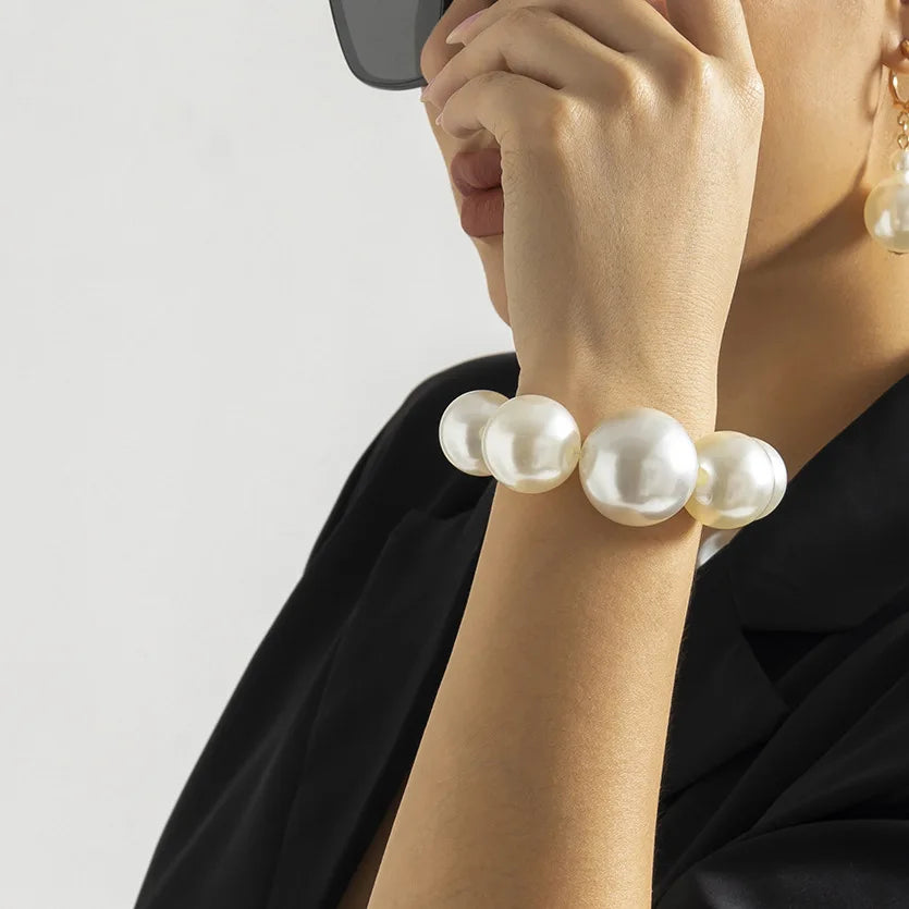 DIEZI Elegant Imitation Pearl Choker – Fashion Statement Necklace for Women