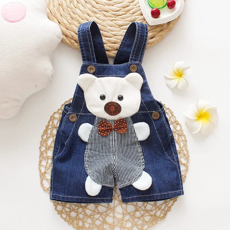 IENENS Summer Baby Kids Denim Overalls Jumper Pants Shorts Playsuit Toddler Infant Boys Girls Clothing Trousers