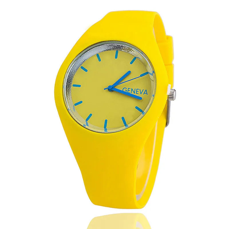 Geneva Women's Pink Silicone Sport Quartz Watch