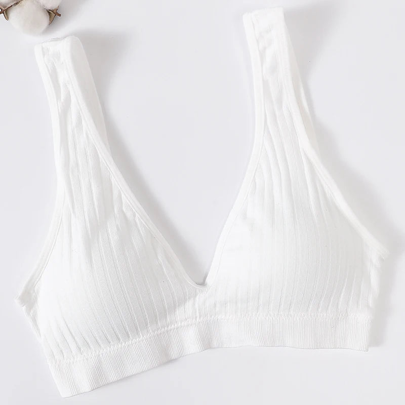 Deep V Push-Up Seamless Bra – Wireless & Padded