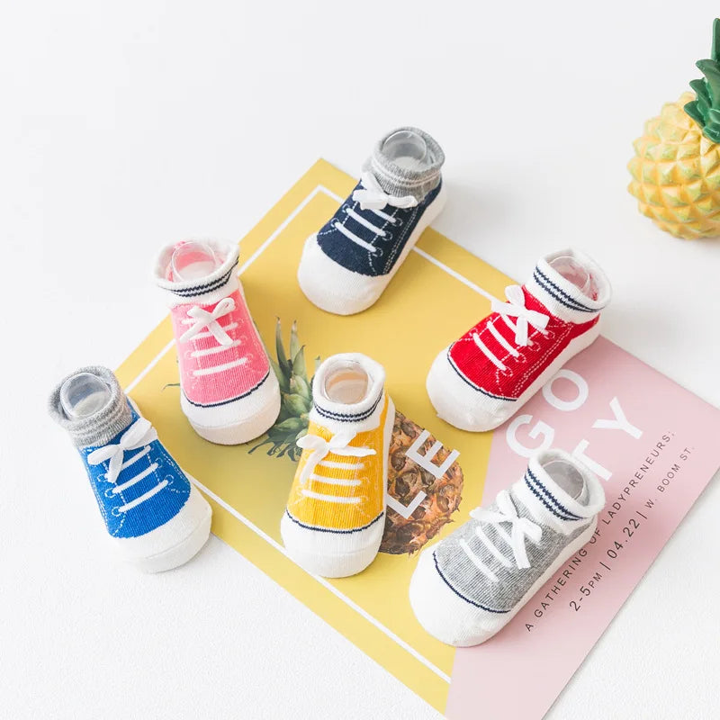 Summer/Autumn Cotton Baby Socks – Anti-Slip for Newborn Boys & Girls