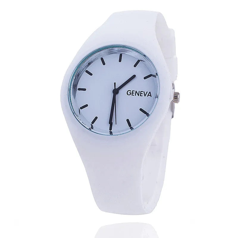 Geneva Women's Pink Silicone Sport Quartz Watch