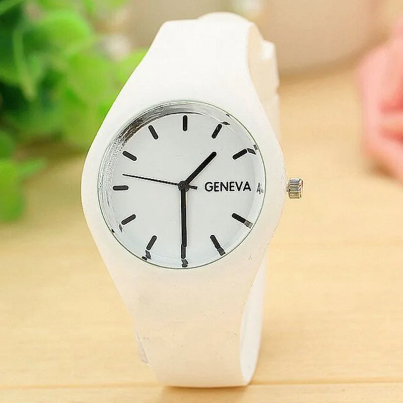Geneva Women's Pink Silicone Sport Quartz Watch