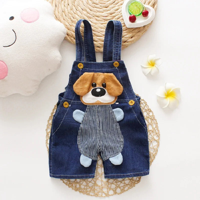 IENENS Summer Baby Kids Denim Overalls Jumper Pants Shorts Playsuit Toddler Infant Boys Girls Clothing Trousers