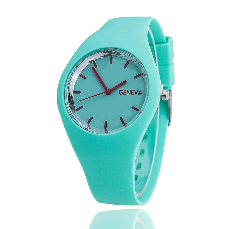 Geneva Women's Pink Silicone Sport Quartz Watch