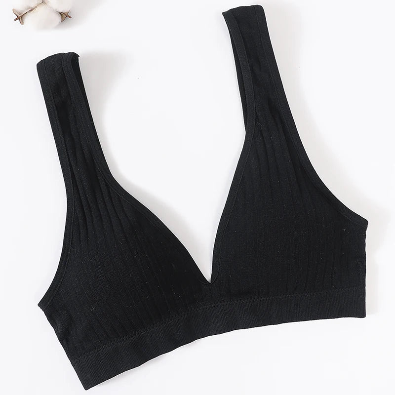 Deep V Push-Up Seamless Bra – Wireless & Padded