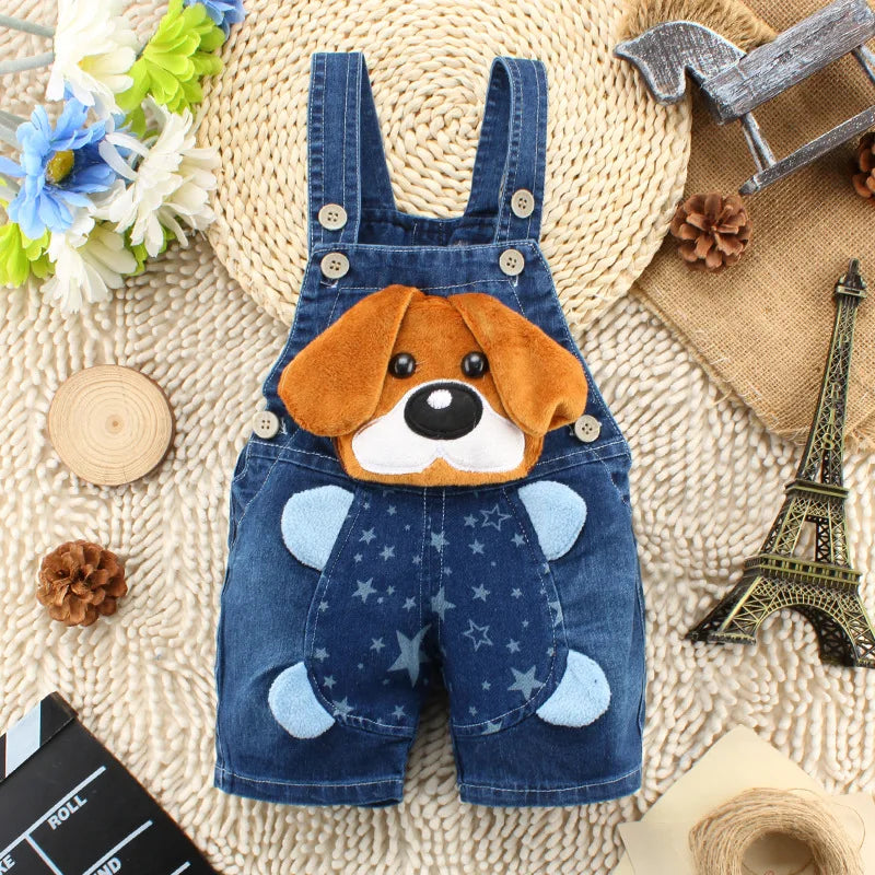 IENENS Summer Baby Kids Denim Overalls Jumper Pants Shorts Playsuit Toddler Infant Boys Girls Clothing Trousers