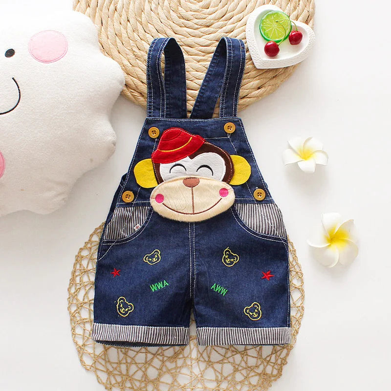 IENENS Summer Baby Kids Denim Overalls Jumper Pants Shorts Playsuit Toddler Infant Boys Girls Clothing Trousers
